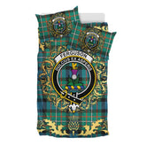 Ferguson Ancient Tartan Crest Bedding Set - Golden Thistle Style