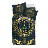 Ferguson of Balquhidder Tartan Crest Bedding Set - Golden Thistle Style