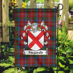 Fitzgerald Red Tartan Crest Garden Flag