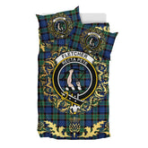 Fletcher Ancient Tartan Crest Bedding Set - Golden Thistle Style