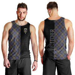 Fletcher of Dunans Tartan Crest Men's Tank Top - Cross Style