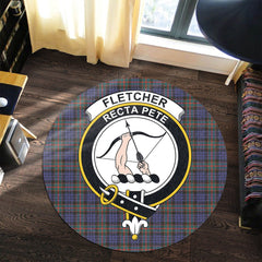 Fletcher of Dunans Tartan Crest Round Rug
