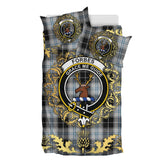 Forbes Dress Originaux Tartan Crest Bedding Set - Golden Thistle Style