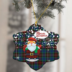 Fraser Hunting Ancient Tartan Christmas Ceramic Ornament - Santa Style