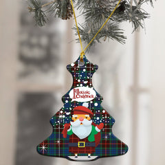 Fraser Hunting Ancient Tartan Christmas Ceramic Ornament - Santa Style