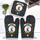 Fraser Hunting Ancient Tartan Crest Oven Mitt And Pot Holder (2 Oven Mitts + 1 Pot Holder)