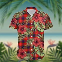 Fraser (of Lovat) Tartan Hawaiian Shirt Hibiscus, Coconut, Parrot, Pineapple - Tropical Garden Shirt