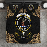 Fraser (of Lovat) Crest Black Bedding Set