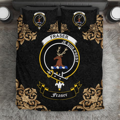 Fraser (of Lovat) Crest Black Bedding Set