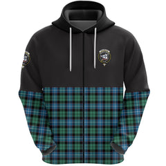 Galbraith Ancient Clan Half Of Tartan Zipper Hoodie
