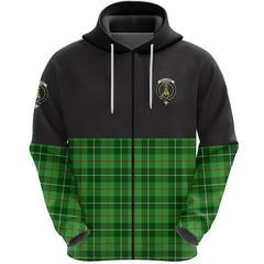 Galloway Clan Half Of Tartan Zipper Hoodie