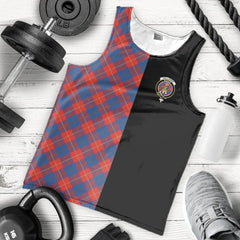 Galloway Red Tartan Crest Men's Tank Top - Cross Style