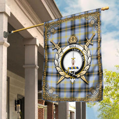 Bell of the Borders Tartan Crest Garden Flag - Celtic Thistle Style