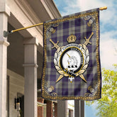Cunningham Dress Blue Dancers Tartan Crest Garden Flag - Celtic Thistle Style