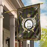 Cunningham Hunting Modern Tartan Crest Garden Flag - Celtic Thistle Style