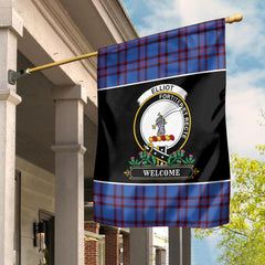 Elliot Modern Tartan Crest Garden Flag - Welcome Style