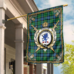 Forsyth Ancient Tartan Crest Garden Flag - Celtic Thistle Style