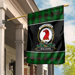 Halkerston Tartan Crest Garden Flag - Welcome Style