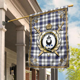 Hannay Modern Tartan Crest Garden Flag - Celtic Thistle Style