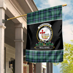 MacDonald of the Isles Hunting Ancient Tartan Crest Garden Flag - Welcome Style