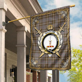 MacIntyre Hunting Weathered Tartan Crest Garden Flag - Celtic Thistle Style