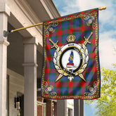 Mar Tartan Crest Garden Flag - Celtic Thistle Style