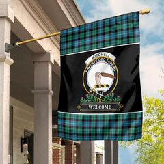 Mitchell Ancient Tartan Crest Garden Flag - Welcome Style