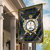 Murray of Atholl Modern Tartan Crest Garden Flag - Celtic Thistle Style