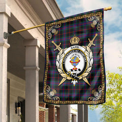 Nairn Tartan Crest Garden Flag - Celtic Thistle Style
