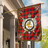 Nicolson Modern Tartan Crest Garden Flag - Celtic Thistle Style