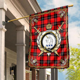 Ramsay Modern Tartan Crest Garden Flag - Celtic Thistle Style