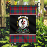 Byres Tartan Crest Garden Flag - Welcome Style