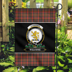 Cumming Hunting Weathered Tartan Crest Garden Flag - Welcome Style
