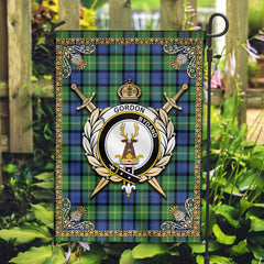 Gordon Old Ancient Tartan Crest Garden Flag - Celtic Thistle Style