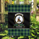 Haliburton Tartan Crest Garden Flag - Welcome Style