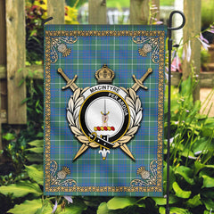 MacIntyre Hunting Ancient Tartan Crest Garden Flag - Celtic Thistle Style
