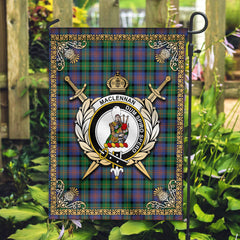 MacLennan Ancient Tartan Crest Garden Flag - Celtic Thistle Style