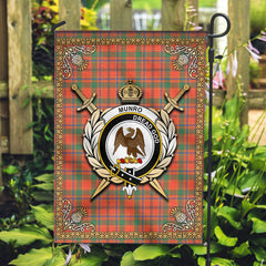 Munro Ancient Tartan Crest Garden Flag - Celtic Thistle Style
