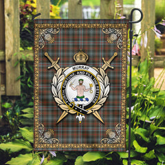 Murray of Atholl Weathered Tartan Crest Garden Flag - Celtic Thistle Style