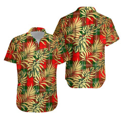 Gartshore Tartan Vintage Leaves Hawaiian Shirt