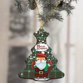 Gayre Tartan Christmas Ceramic Ornament - Santa Style