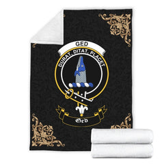 Ged Crest Tartan Premium Blanket Black