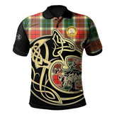 Gibson Tartan Polo Shirt Viking Wolf