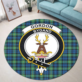 Gordon Ancient Tartan Crest Round Rug