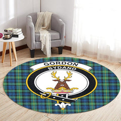 Gordon Ancient Tartan Crest Round Rug
