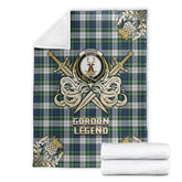 Gordon Dress Ancient Tartan Gold Courage Symbol Blanket