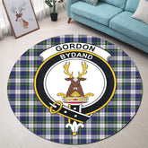 Gordon Dress Modern Tartan Crest Round Rug