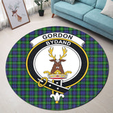 Gordon Modern Tartan Crest Round Rug