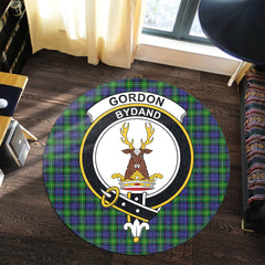 Gordon Modern Tartan Crest Round Rug
