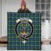 Gordon Old Ancient Tartan Crest Quilt